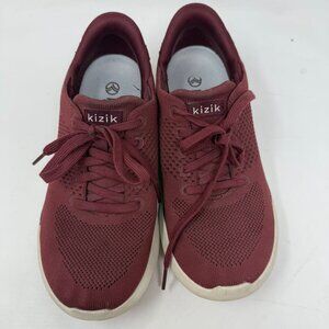Kizik Womens Slip On Sneakers Hands Free Burgundy Red Walking Travel  Size 8.5